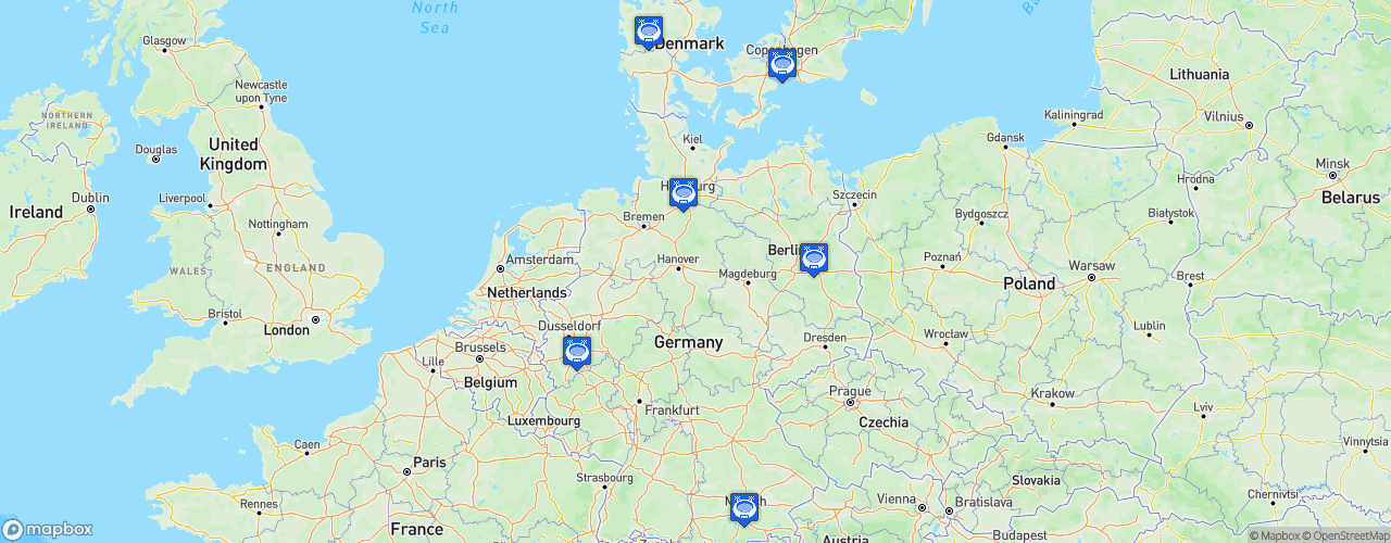 Static Map of IHF Handball World Championship 2019