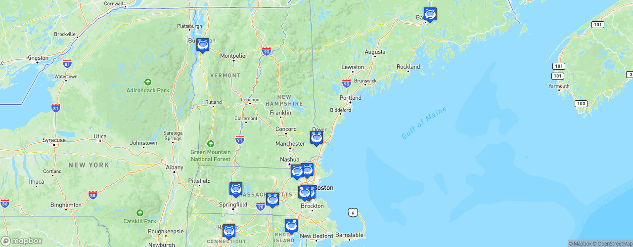 Static Map of Hockey East - Saison 2021-2022