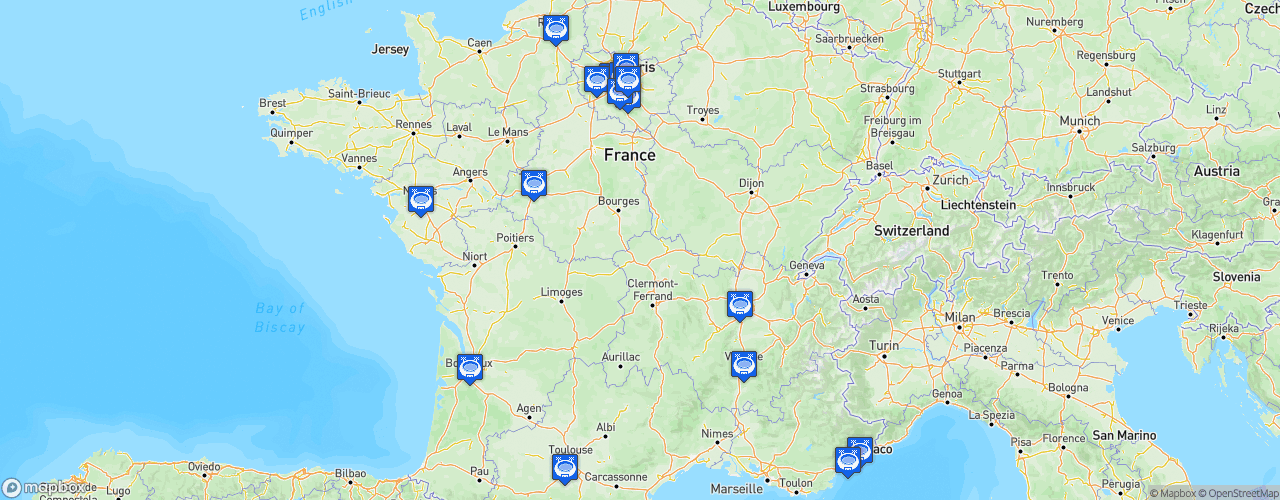 Static Map of FFFA D2 National - Saison 2022