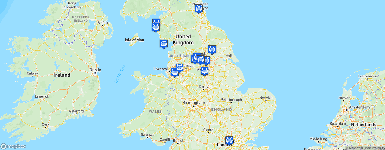 Static Map of RFL Championship - Saison 2022 - Betfred Championship