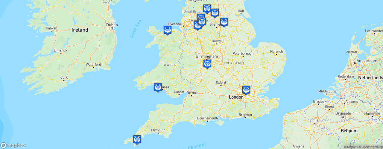 Static Map of RFL League 1 - Saison 2022