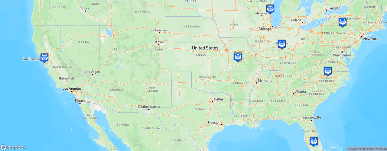 Static Map of GT4 America - Saison 2022
