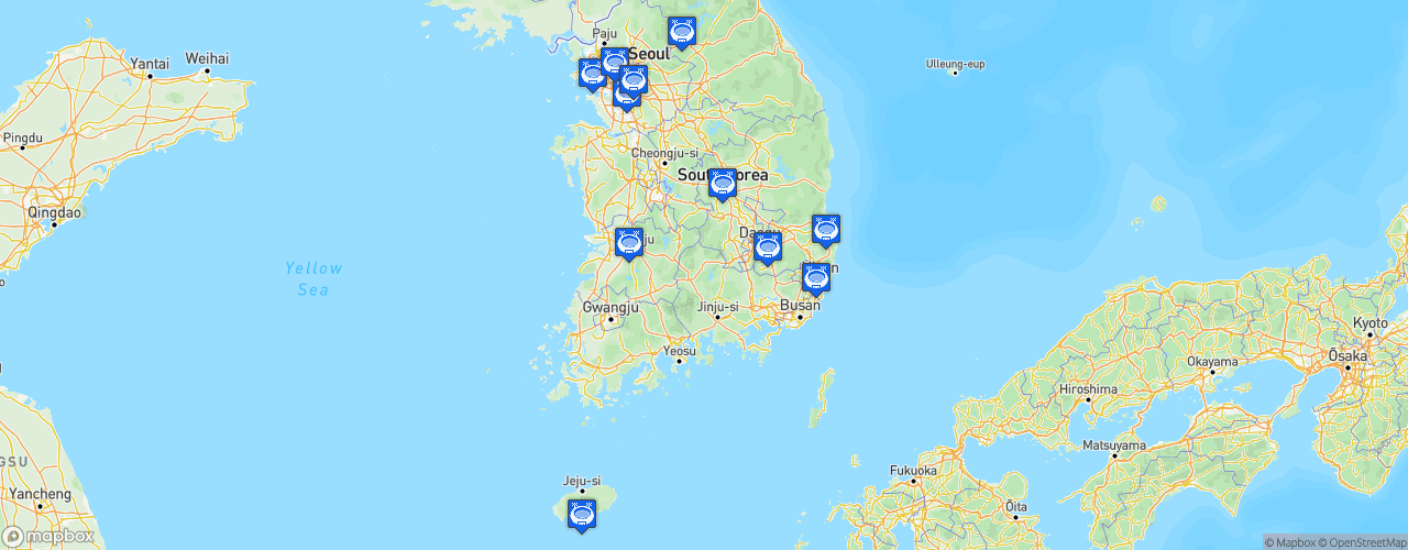 Static Map of K League 1 - Saison 2022