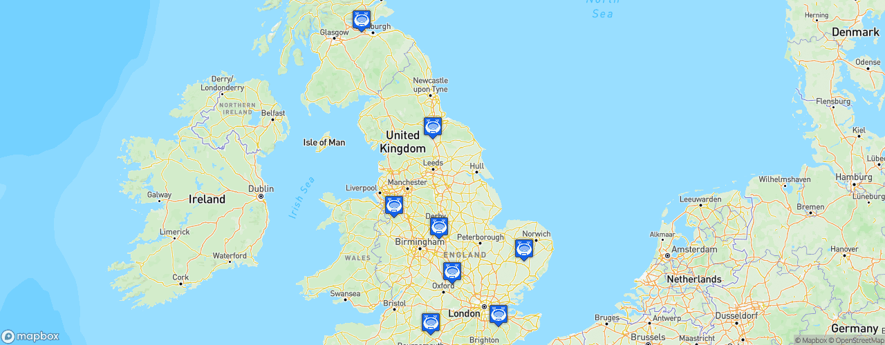 Static Map of FIA F4 British Championship - Saison 2022