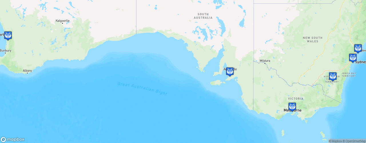 Static Map of Australian Ice Hockey League - Saison 2022