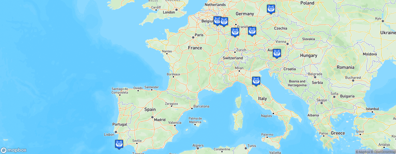 Static Map of DTM - Saison 2022