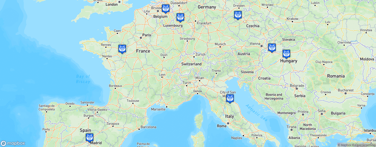 Static Map of FIA European Truck Racing Championship - Saison 2022