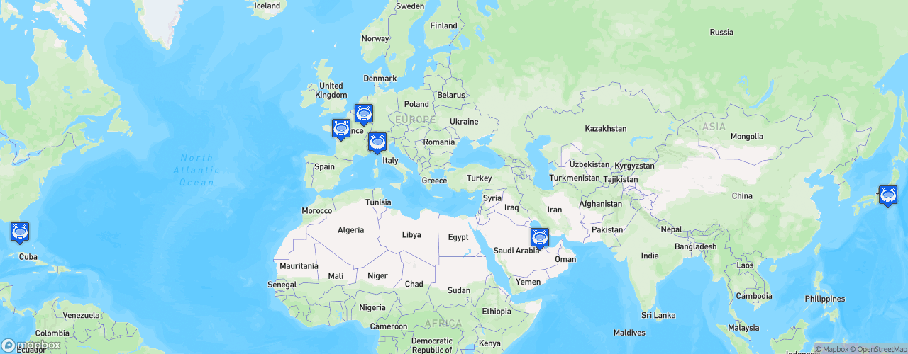 Static Map of FIA World Endurance Championship - Saison 2022