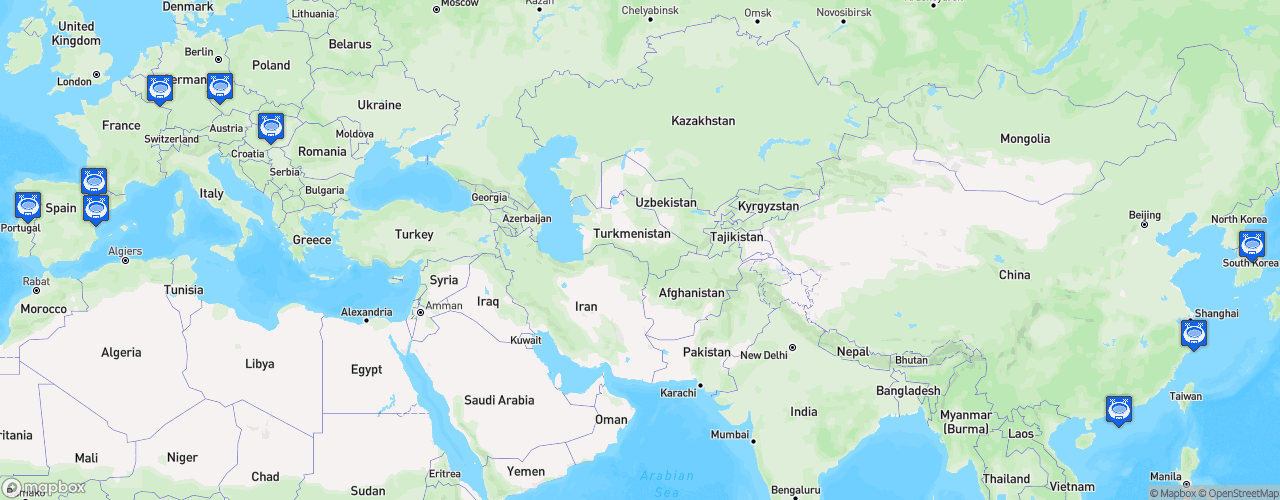 Static Map of FIA World Touring Car Cup - Saison 2022