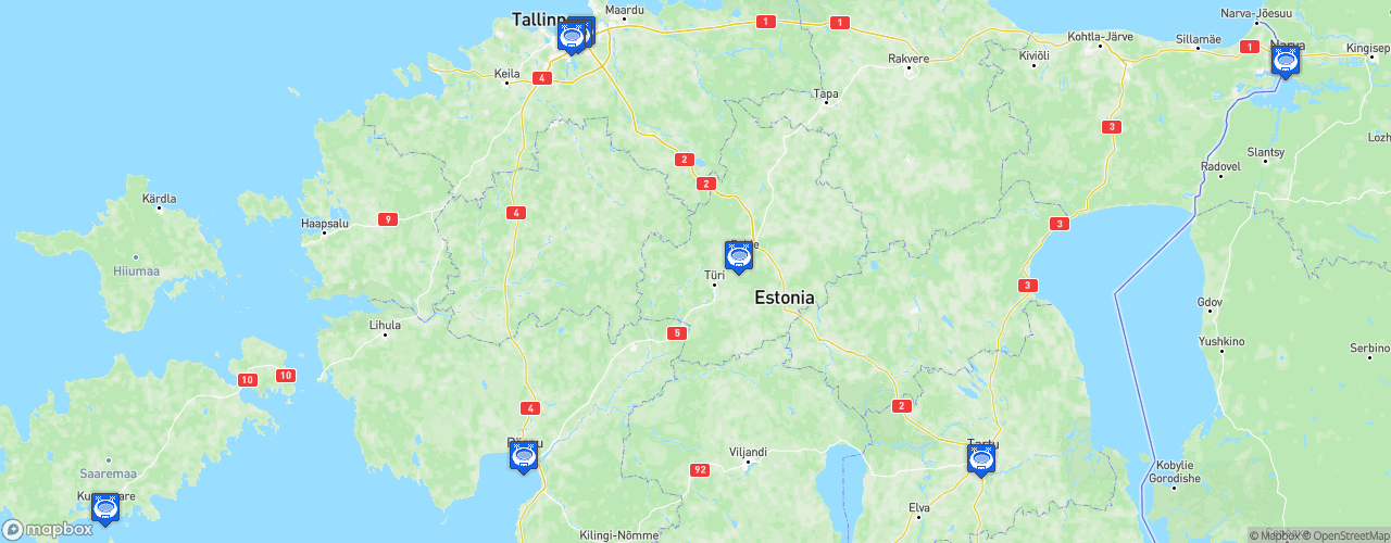 Static Map of Meistriliiga - Saison 2022 - A. Le Coq Premium Liiga