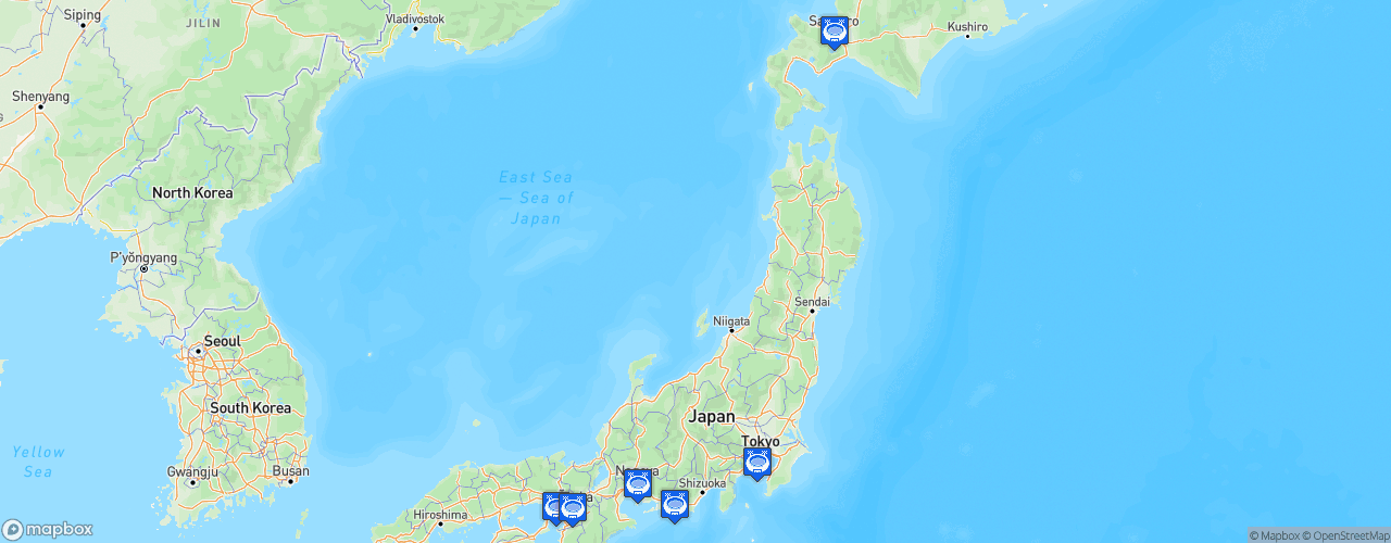 Static Map of FIVB Volleyball Women's World Championship Japan 2018