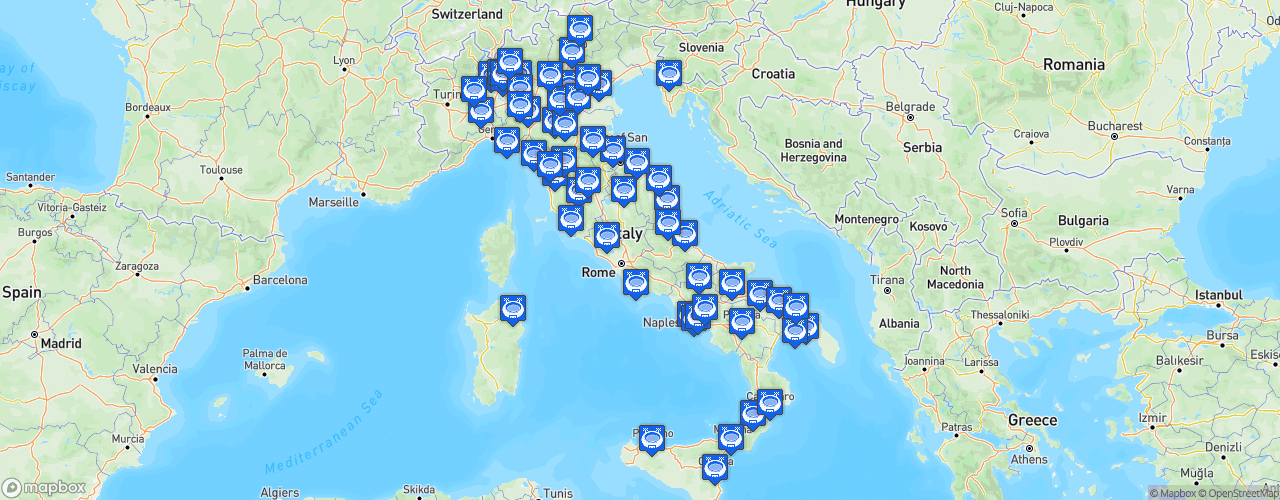 Static Map of Lega Serie C - Saison 2021-2022