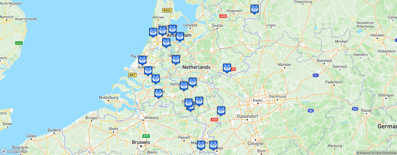 Static Map of Eerste Divisie - Saison 2021-2022 - Keuken Kampioen Divisie