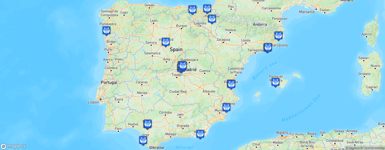 Static Map of LaLiga - Saison 2022-2023 - LaLiga Santander