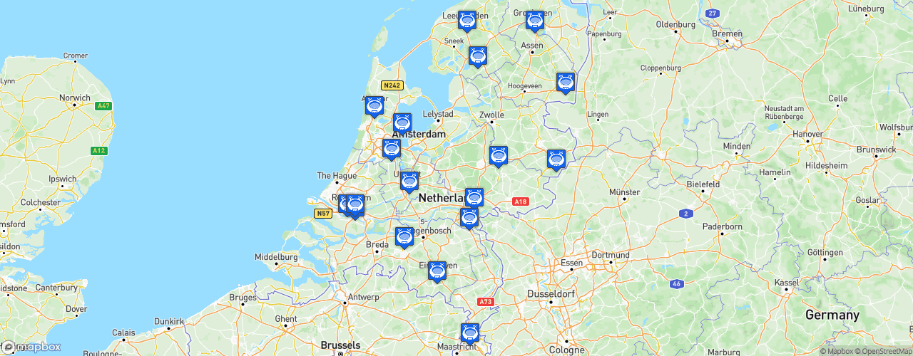 Static Map of Eredivisie - Saison 2022-2023