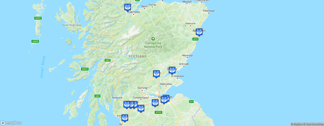 Static Map of Scottish Premiership - Saison 2022-2023