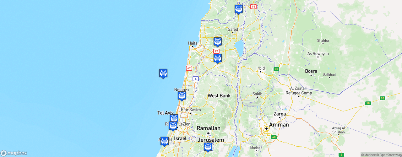 Static Map of Israeli Premier League - Saison 2022-2023 - Ligat ONE ZERO