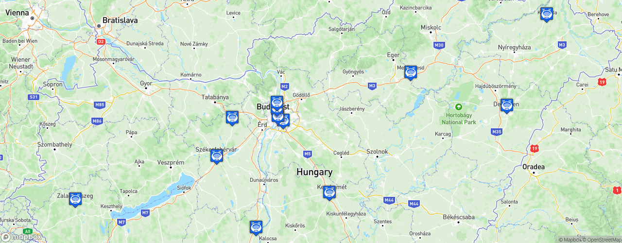 Static Map of Nemzeti Bajnokság I - Saison 2022-2023 - NB I