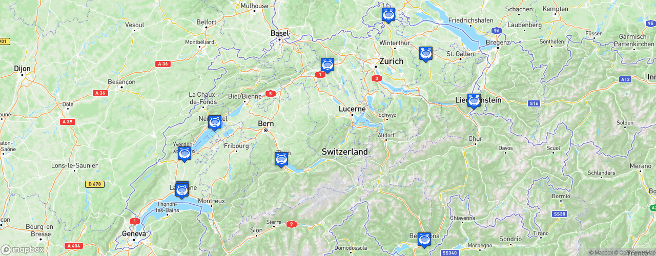 Static Map of Dieci Challenge League - Saison 2022-2023