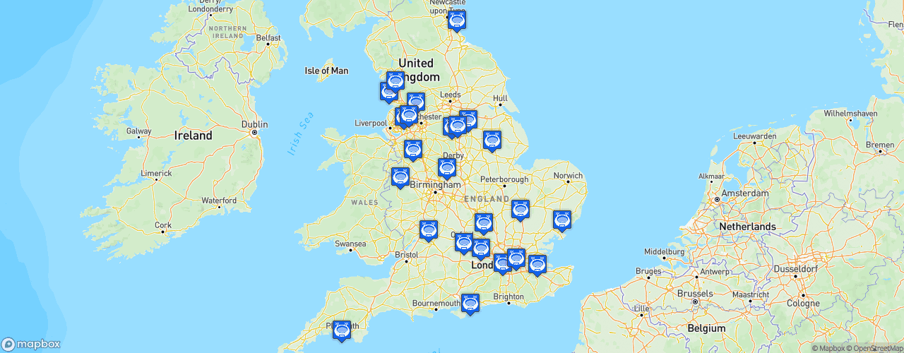 Static Map of EFL League One - Saison 2022-2023