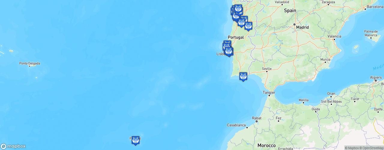 Static Map of Liga Portugal 2 - Saison 2022-2023