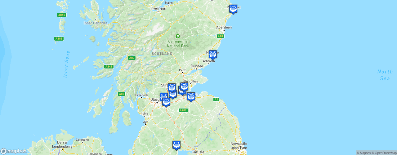 Static Map of Scottish League One - Saison 2022-2023