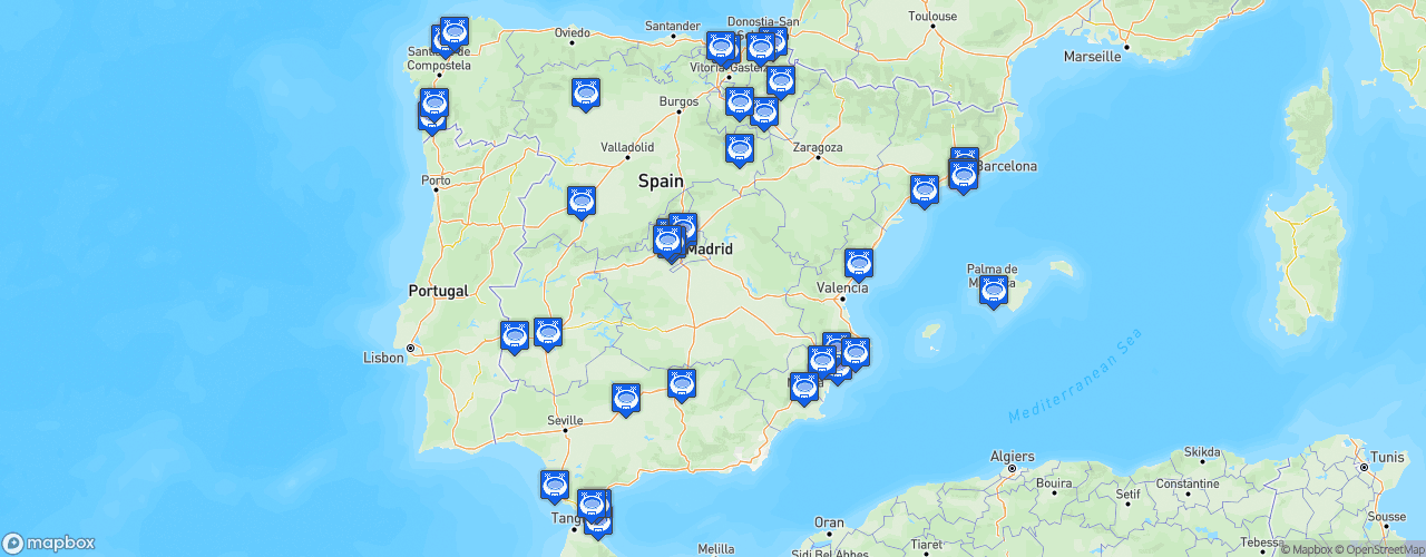 Static Map of Primera División RFEF - Saison 2022-2023