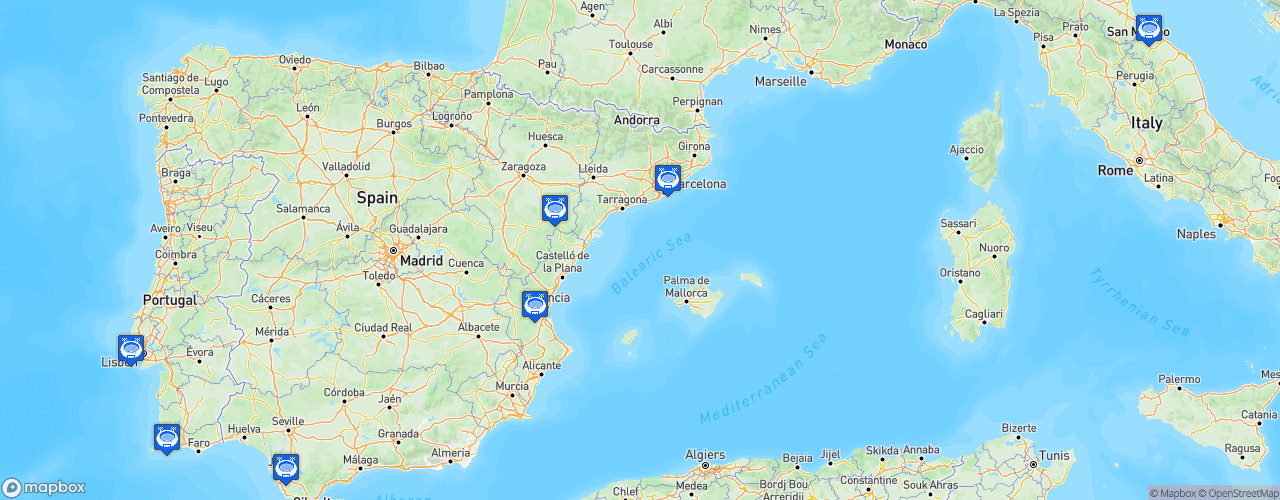 Static Map of FIM JuniorGP World Championship - Saison 2022