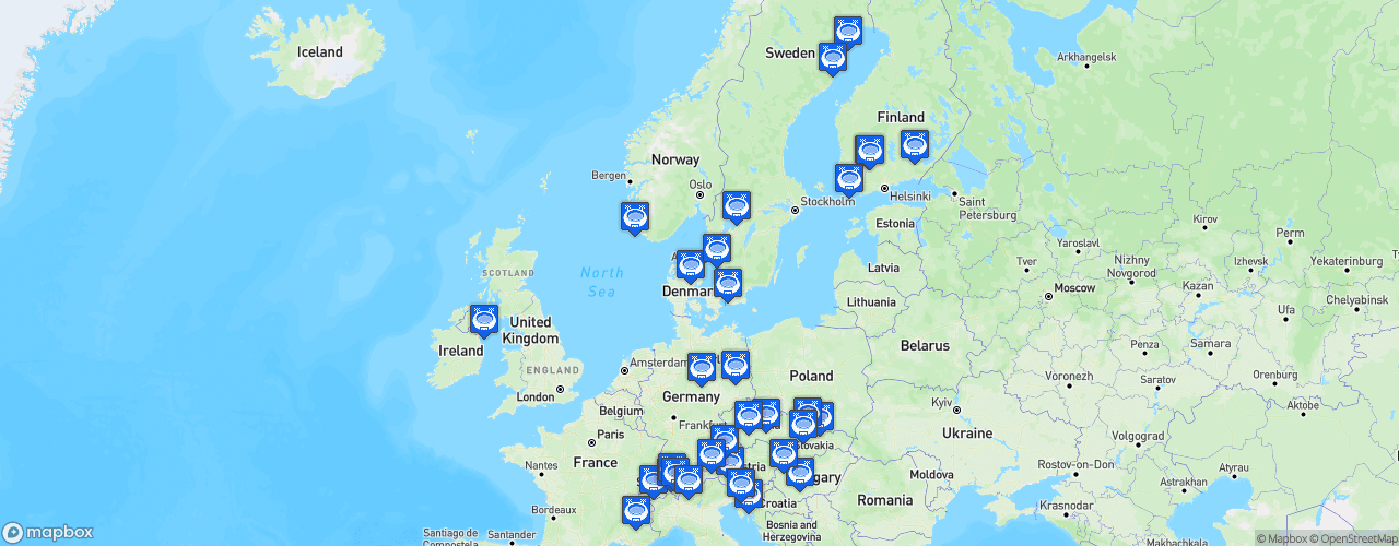 Static Map of Champions Hockey League - Saison 2022-2023