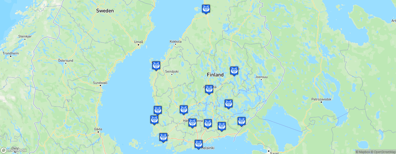 Static Map of Liiga - Saison 2022-2023