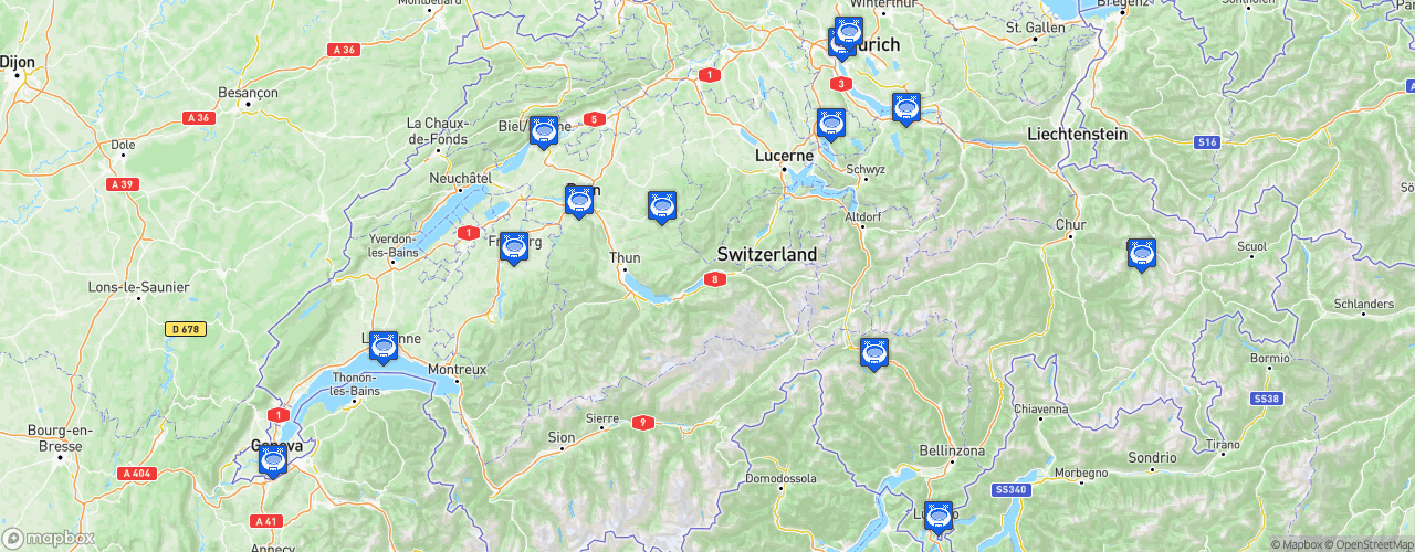 Static Map of National League - Saison 2022-2023