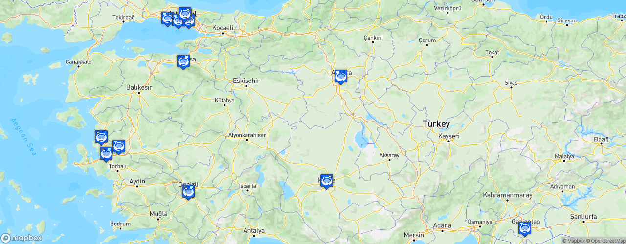 Static Map of Basketbol Süper Ligi - Saison 2022-2023