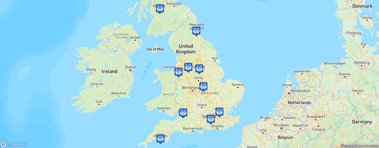 Static Map of British Basketball League - Saison 2022-2023