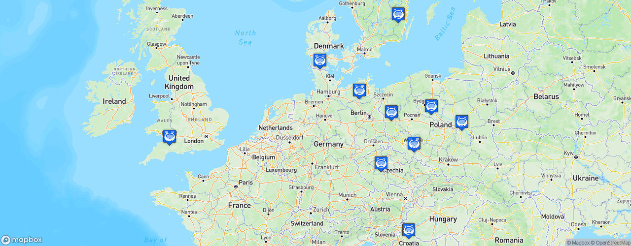 Static Map of FIM Speedway Grand Prix - Saison 2022