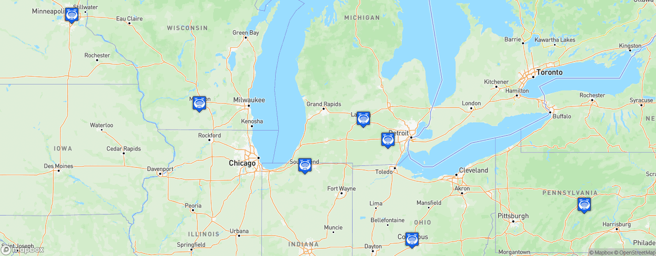 Static Map of BIG Ten Hockey - Saison 2022-2023