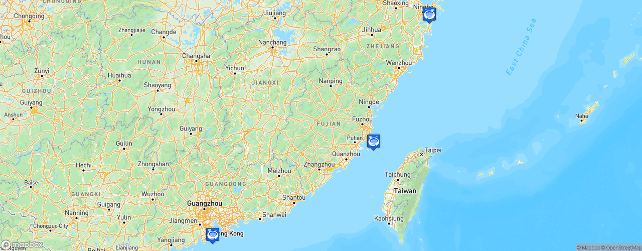 Static Map of FIA F4 China Championship - Saison 2022