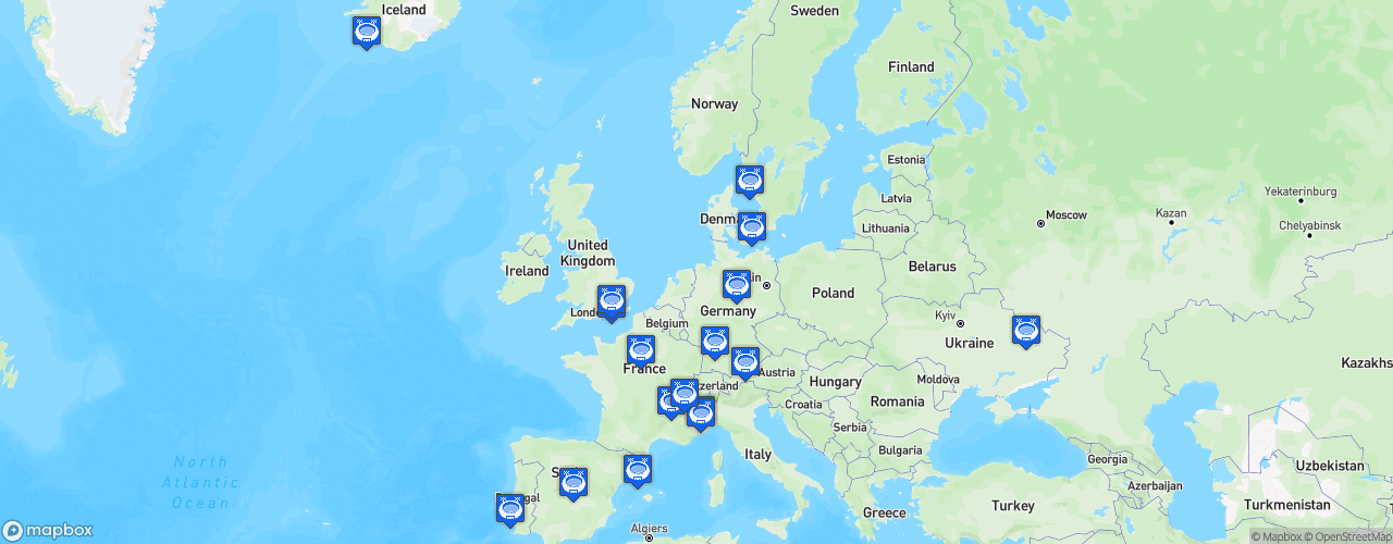 Static Map of UEFA Women's Champions League - Saison 2022-2023