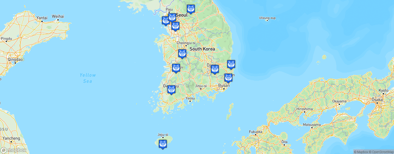 Static Map of K League 1 - Saison 2023