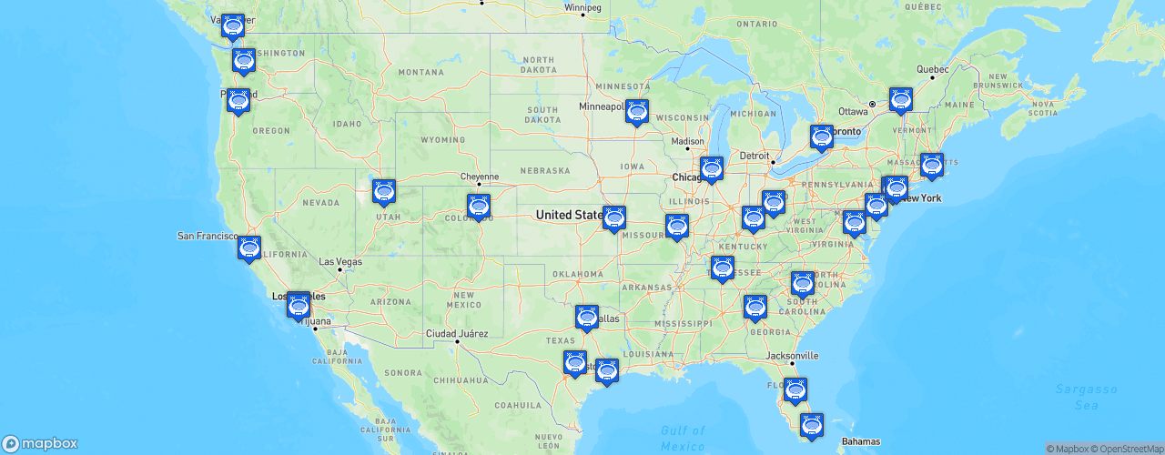 Static Map of Major League Soccer - Saison 2023