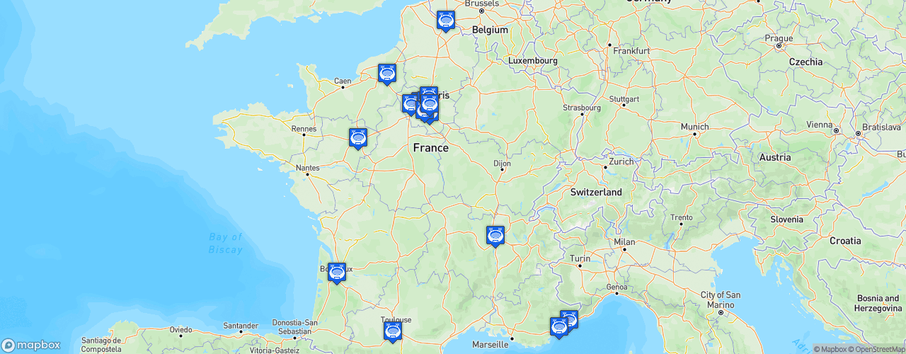 Static Map of FFFA D2 National - Saison 2023