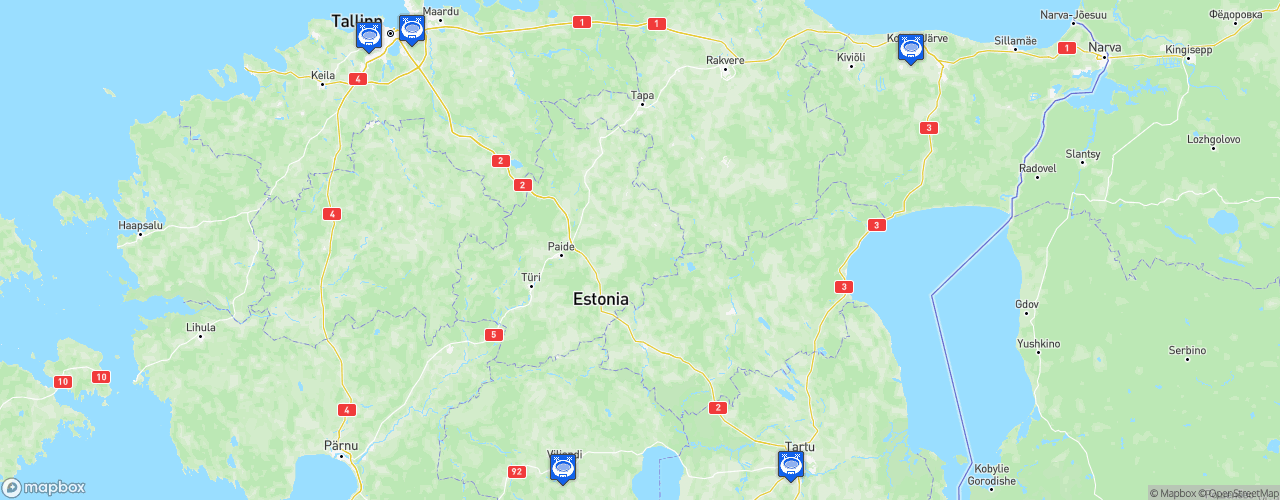 Static Map of Eesti Naiste Hokiliiga - Saison 2022-2023