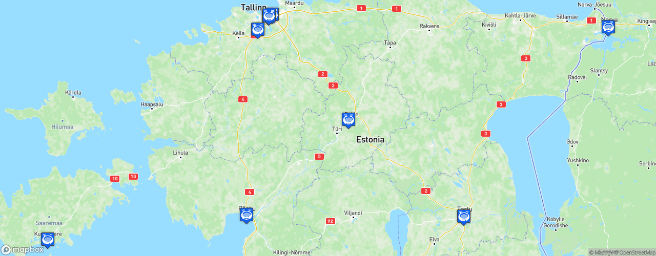 Static Map of Meistriliiga - Saison 2023 - A. Le Coq Premium Liiga
