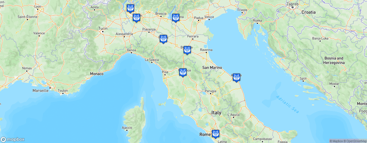 Static Map of Italian Football League - Saison 2023