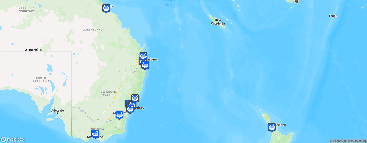 Static Map of National Rugby League - Saison 2023