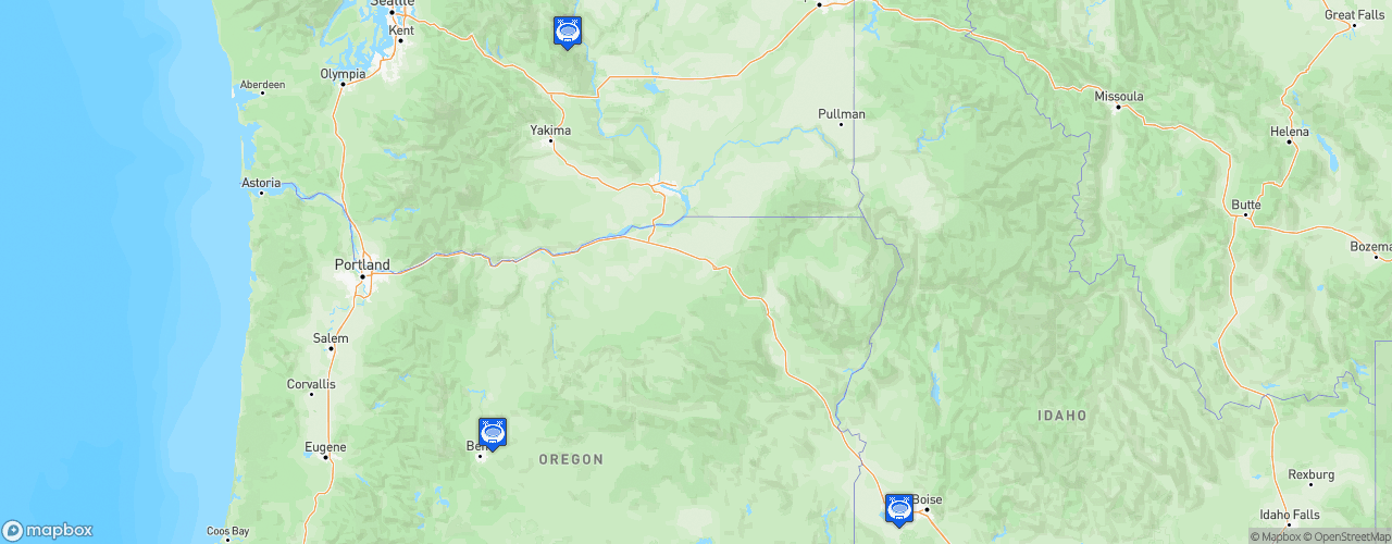 Static Map of American West Football Conference - Saison 2023