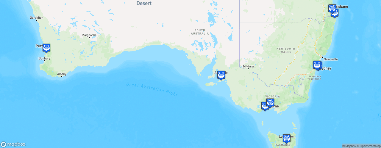 Static Map of Australian Football League - Saison 2023