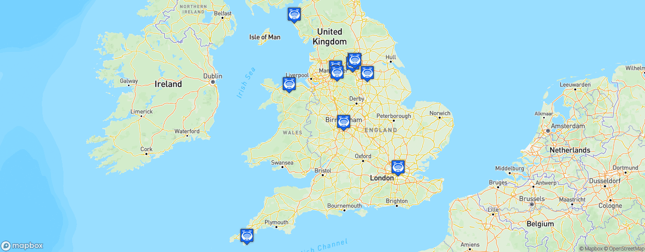 Static Map of RFL League 1 - Saison 2023