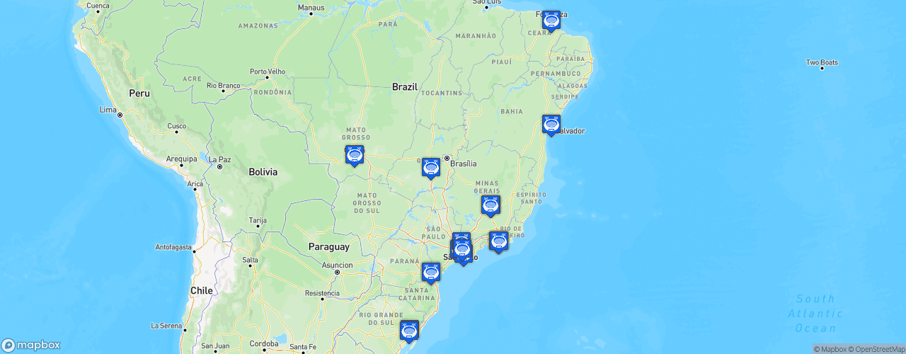 Static Map of Brasileirão Série A - Saison 2023