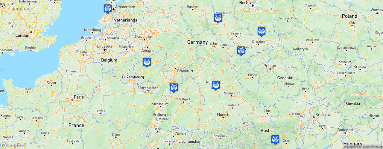 Static Map of DTM - Saison 2023