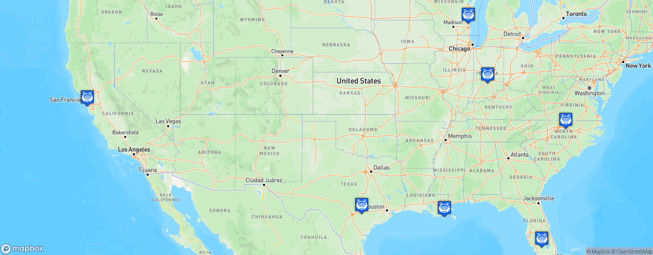Static Map of GT4 America - Saison 2023